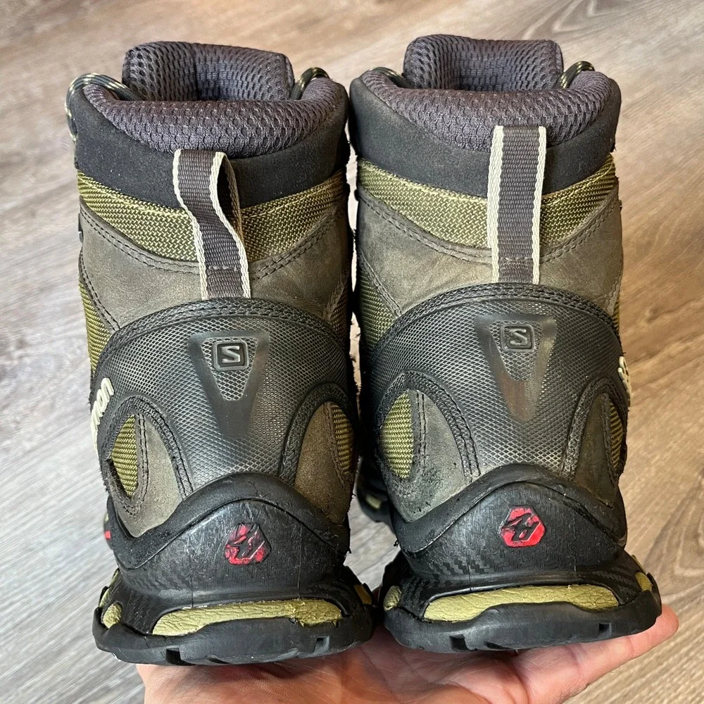 Salomon Quest 4D GTX Hiking Tactical Boots Mens 11.5 Olive Brown Gore-Tex 373259